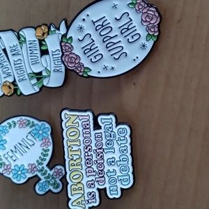 5 Woman's Rights pins